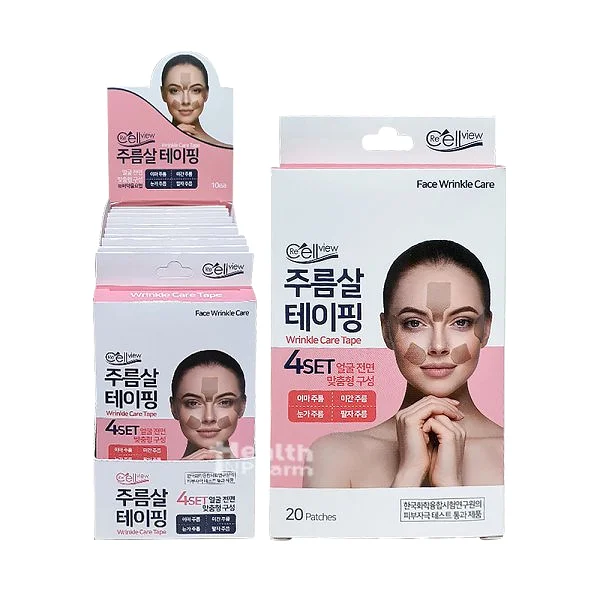 10 Packs ReCellView Wrinkle Care Tape Masks 60 Patches Frown Fine Lines Under Eyes Crows Feet Rims Laugh