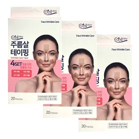 3 Packs ReCellView Wrinkle Care Tape Masks 60 Patches Frown Fine Lines Under Eyes Crows Feet Rims Laugh