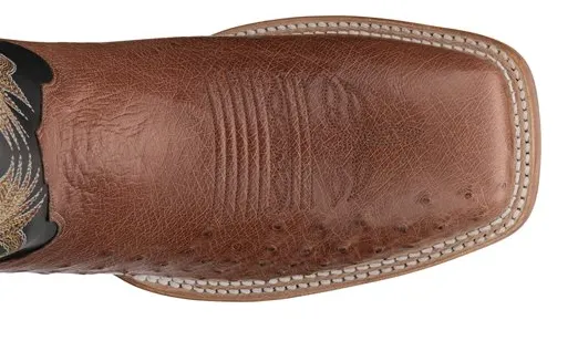 8295 - Justin Men's Pascoe Smooth Ostrich Boot - Rum Brown