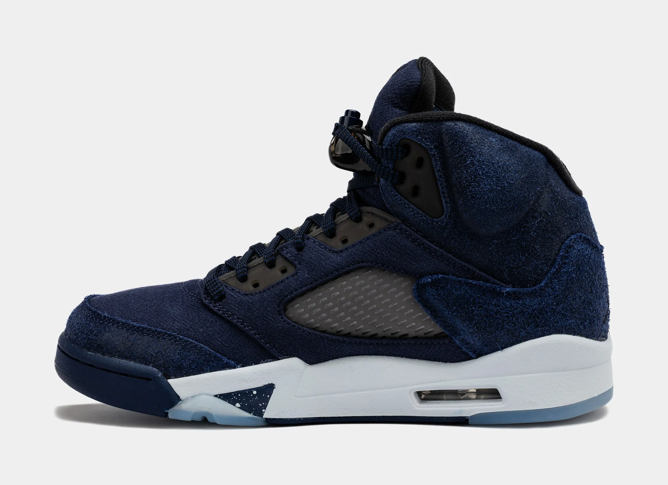 Air Jordan 5 Retro Midnight Navy Mens Lifestyle Shoes (Midnight Navy/Black/Football Grey)