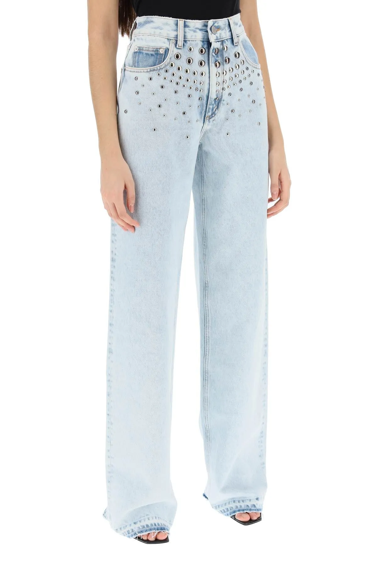 Alessandra rich jeans with studs FABX3647 F4256 LIGHT BLUE