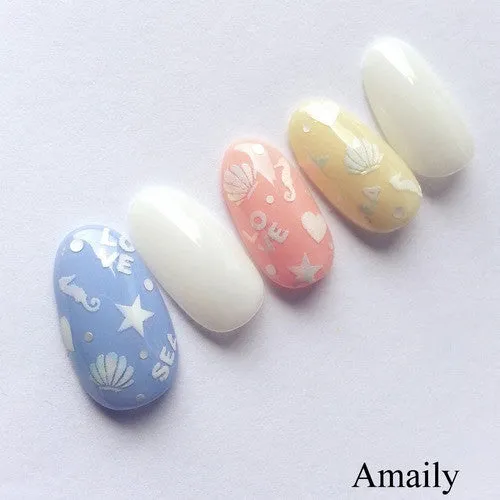 Amaily Japanese Nail Art Sticker / Sea Aurora