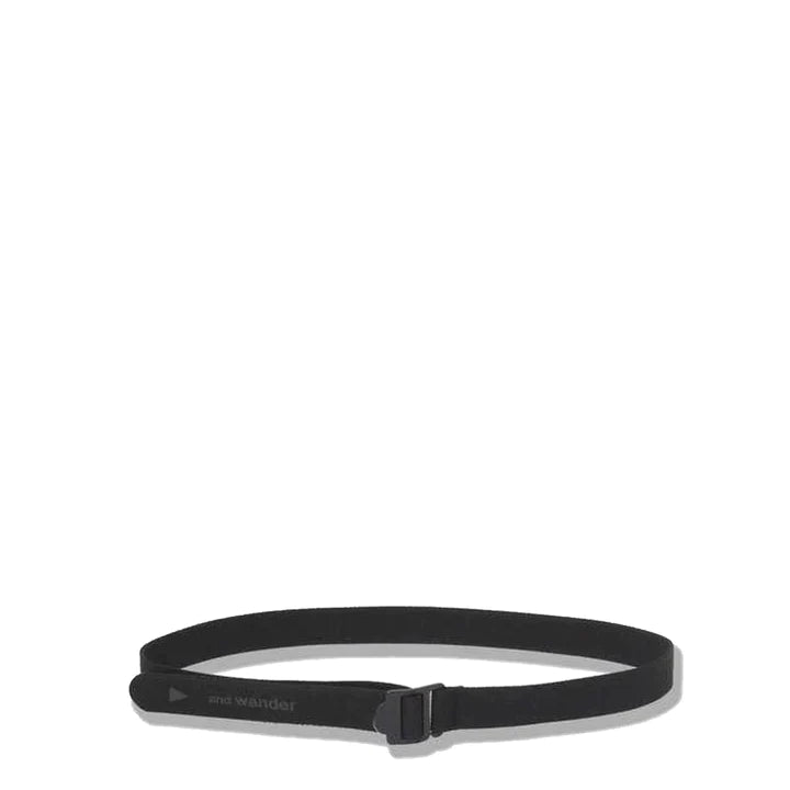 And Wander Stretch Tape Belt Black