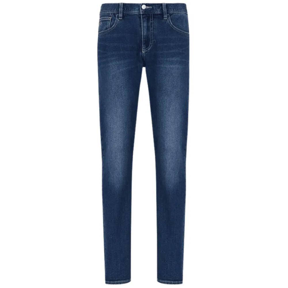 Armani Exchange Slim Fit Mid Blue Jeans | Menswear Online