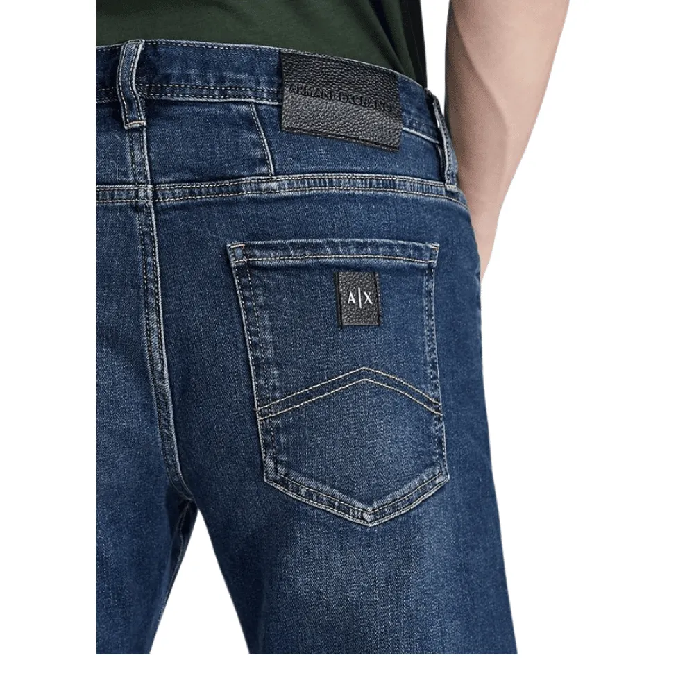 Armani Exchange Slim Fit Mid Blue Jeans | Menswear Online