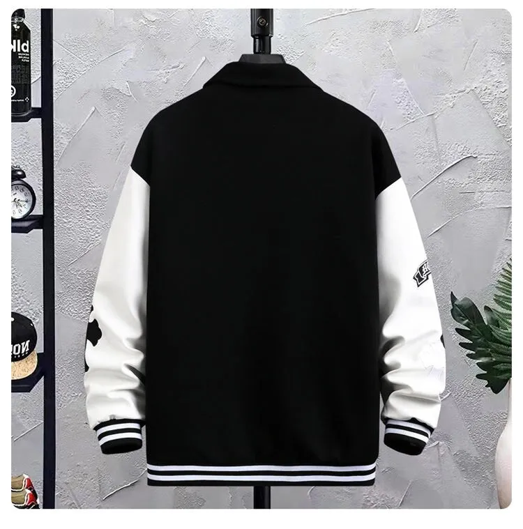 B Cross Patch Varsity Jacket