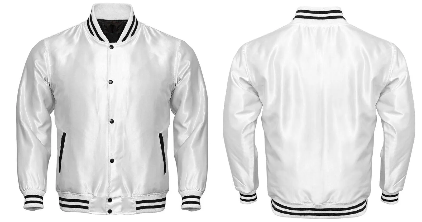 Baseball College Letterman Varsity Jacket Satin Bomber Super Quality Sports Wear-011