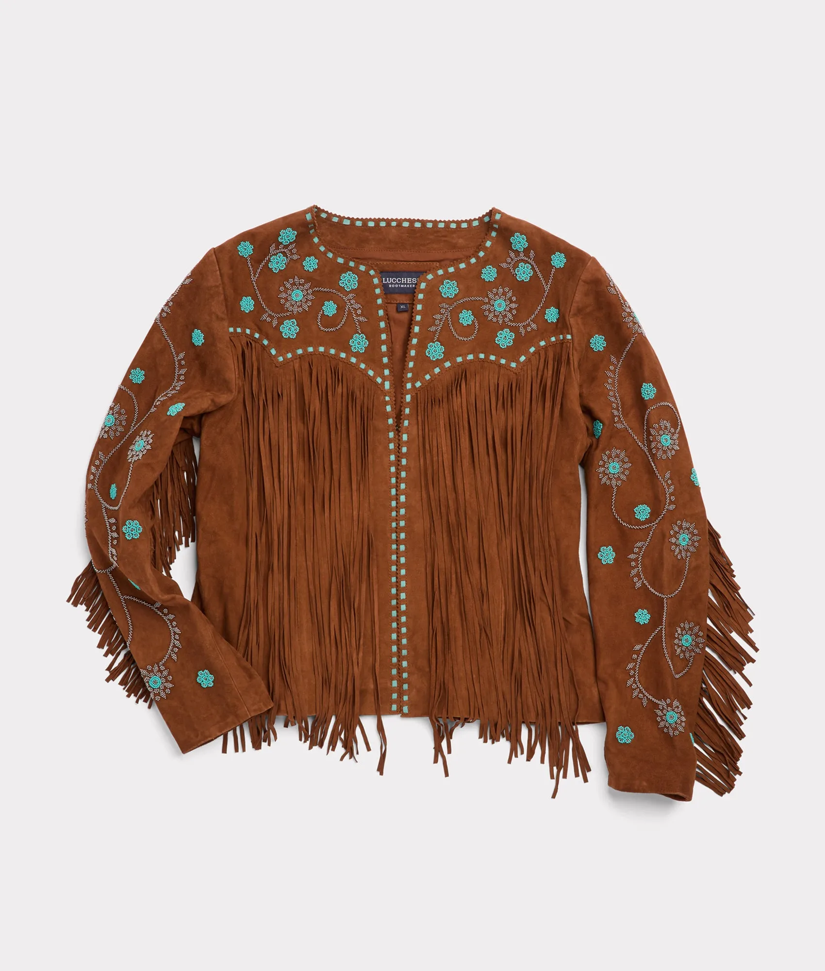 Beaded Fringe Jacket :: Brown