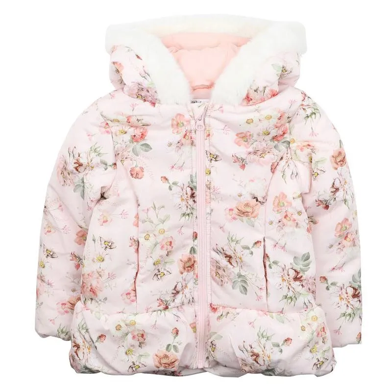 Bebe Dotti Print Hooded Coat