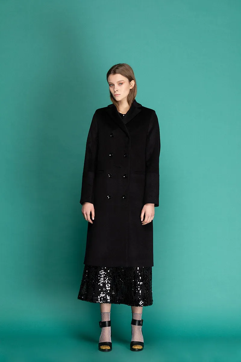 BENITA Cashmere Coat - Black