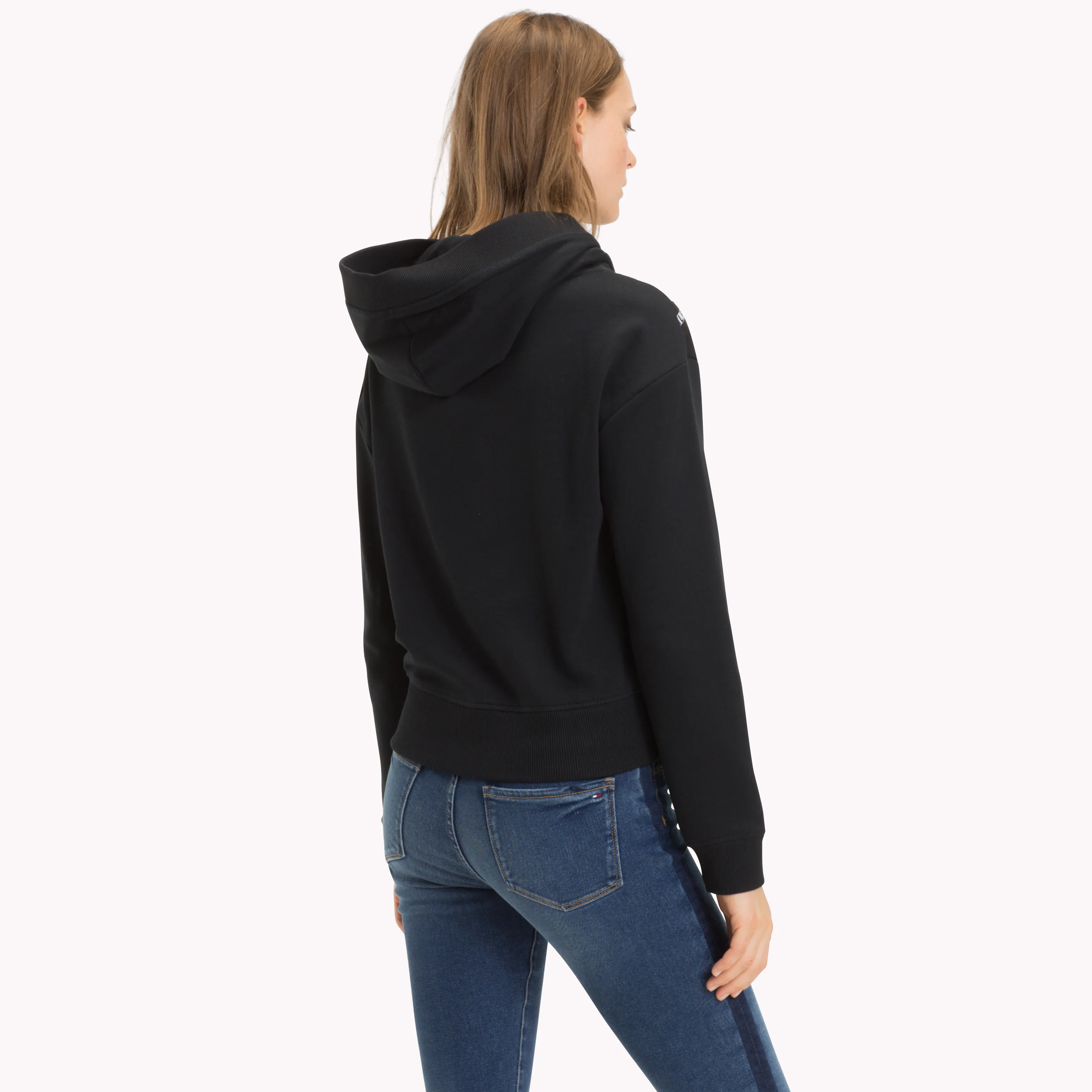 Black Louise Cropped Long Sleeve Hoodie | Sweatshirts & Hoodies | Tommy Hilfiger