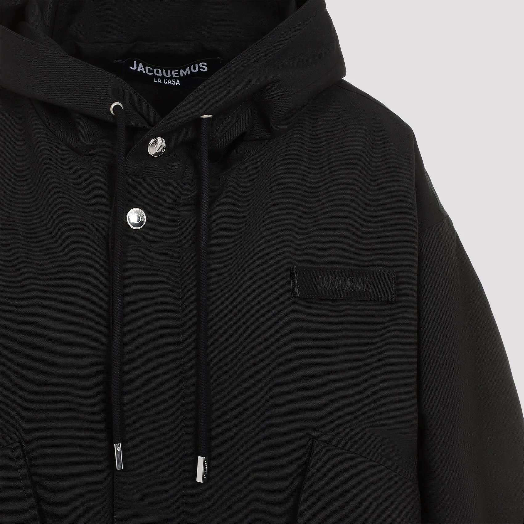 Black Organic Cotton La Parka Courte Caraco Coat