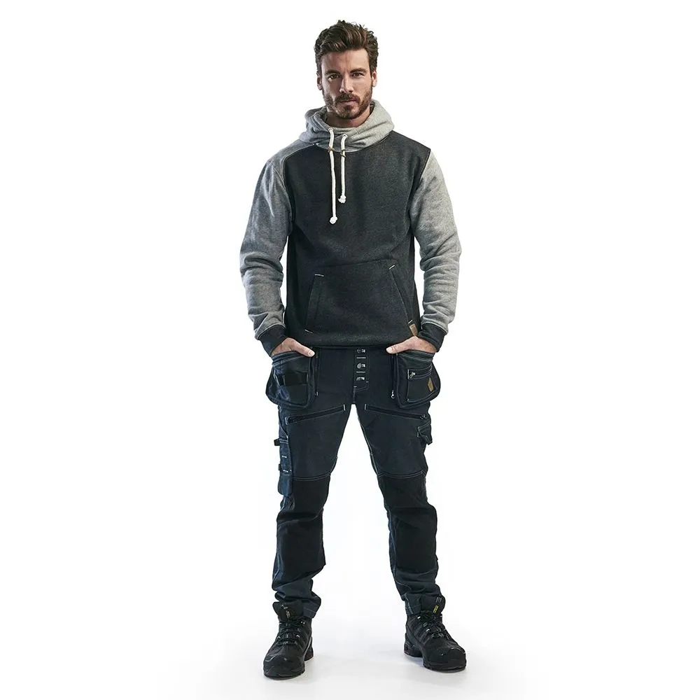 Blåkläder 3399-1157 Hooded Sweatshirt - Black Melange/Grey