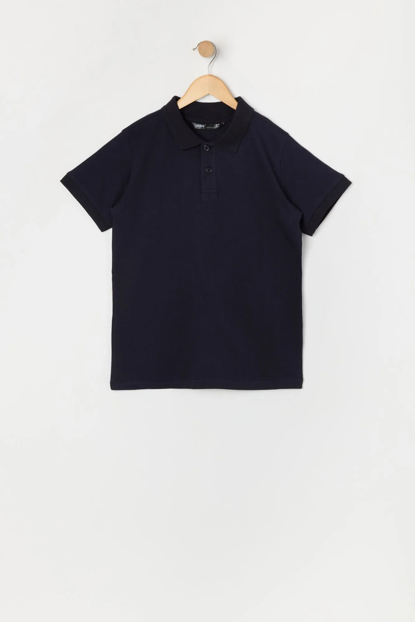 Boys Solid Polo Top