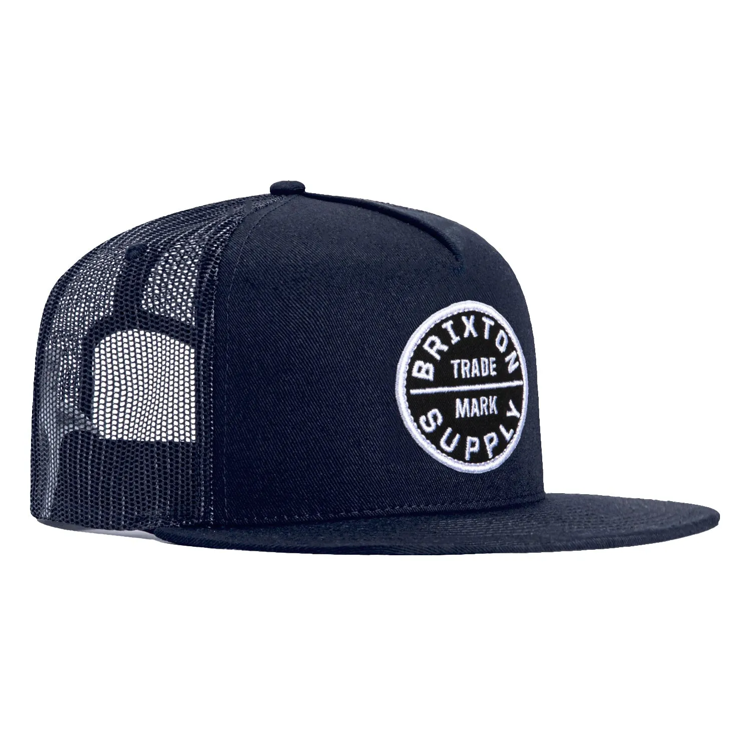 Brixton Oath Snapback Trucker Hat - Navy