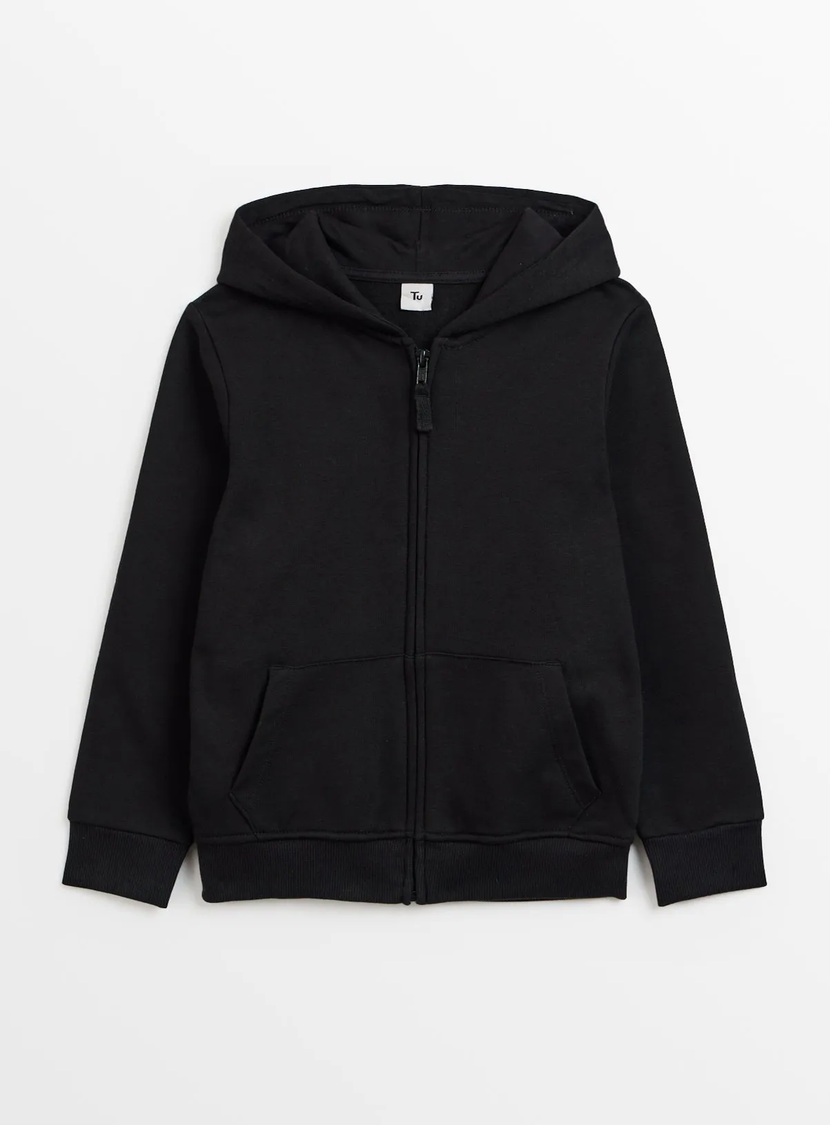 Buy Black Zip-Through Hoodie 16 years | Jumpers and hoodies | Tu