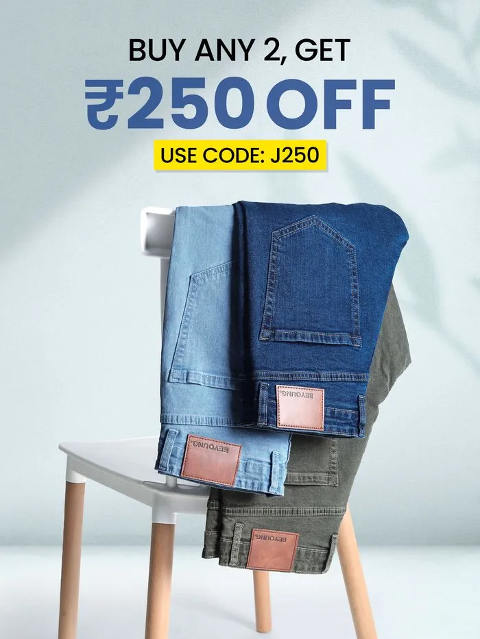 Buy Fade Blue Regular Fit Jeans Online in India -Beyoung