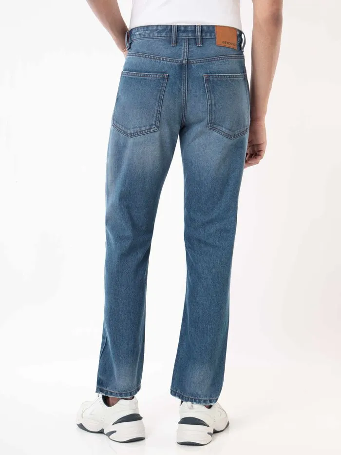 Buy Fade Blue Regular Fit Jeans Online in India -Beyoung