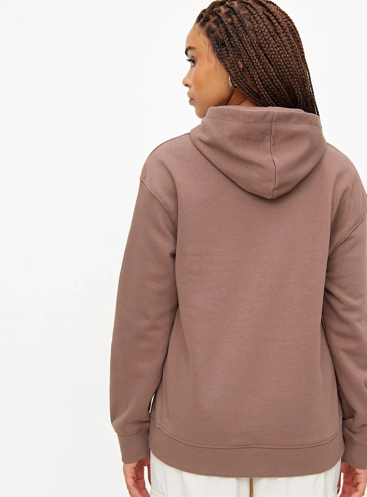 Buy Taupe Plain Overhead Hoodie S | Hoodies and sweatshirts | Tu