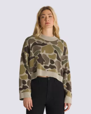 Cammile Camo Pullover Sweater