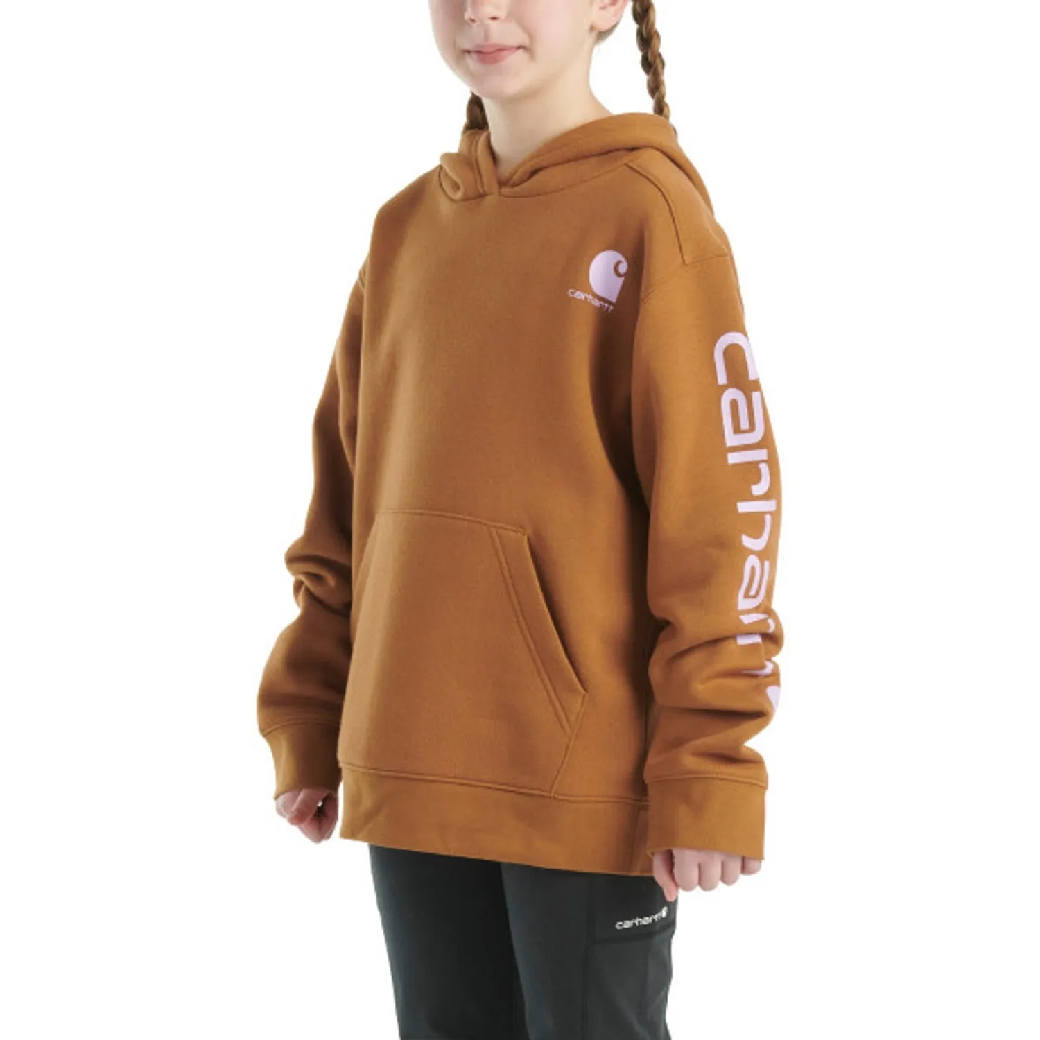 Carhartt Girls' Logo Graphic Hooded Sweatshirt