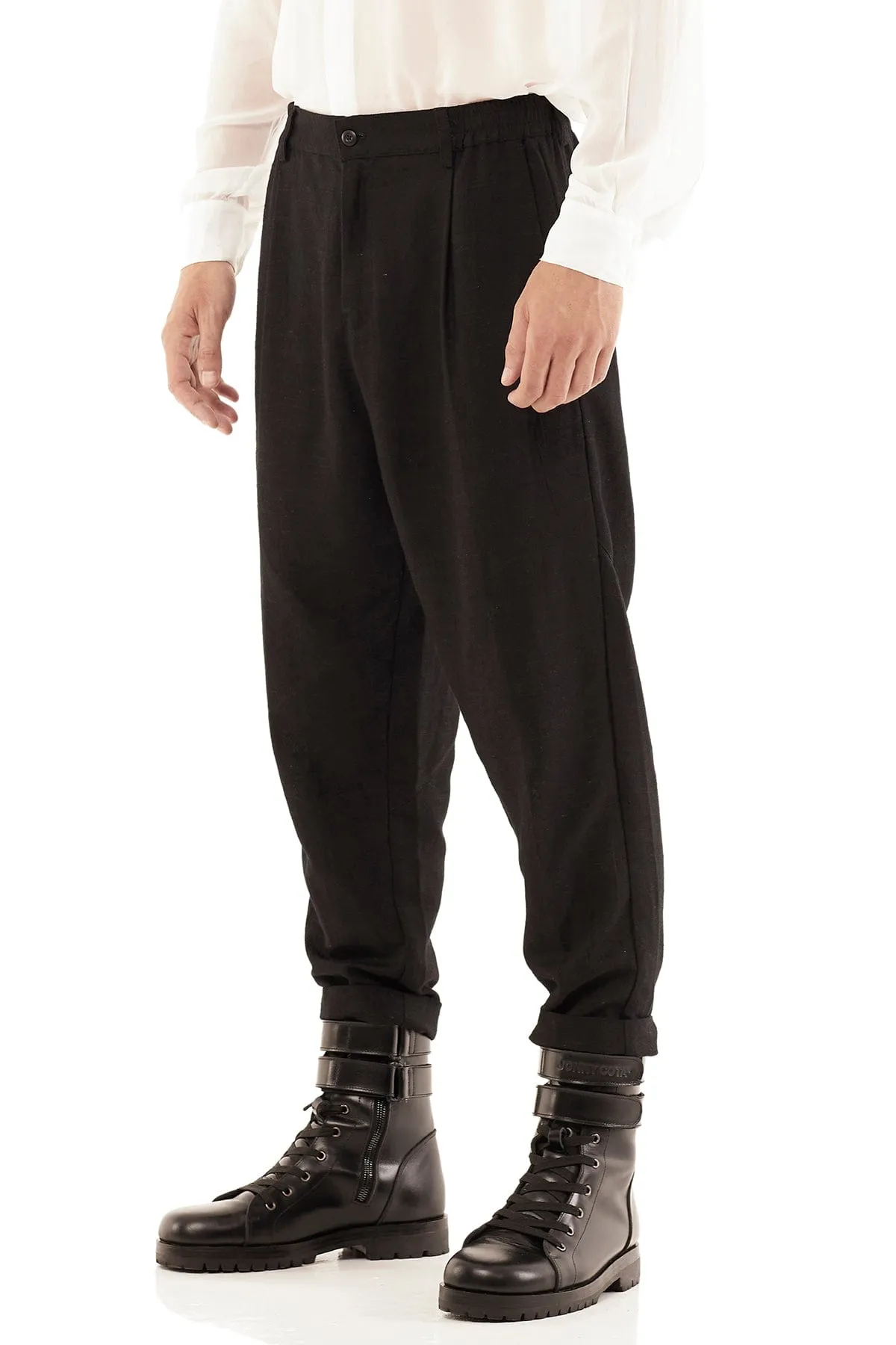 CASUAL TROUSERS IN BLACK