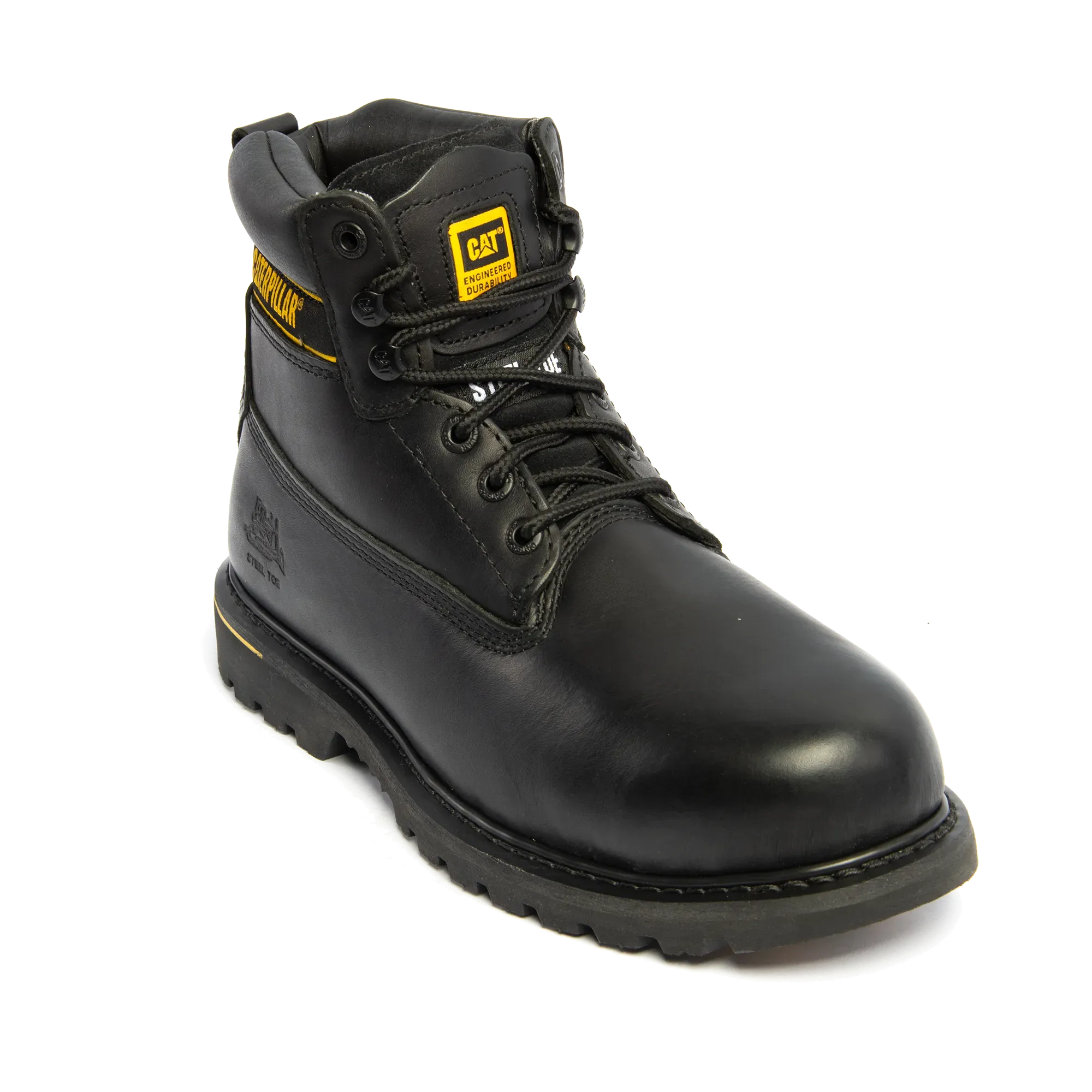 CAT 7040 SB SRC HRO Holton Black Leather Steel Safety Boot