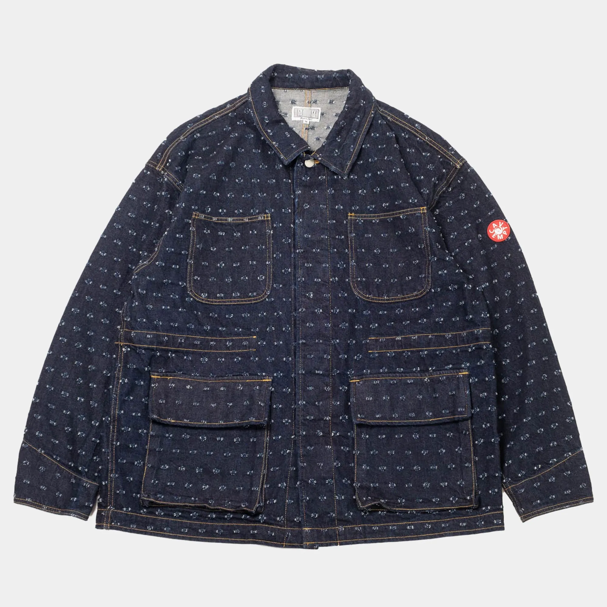 Cav Empt Maj Dam Denim Work Jacket - Indigo