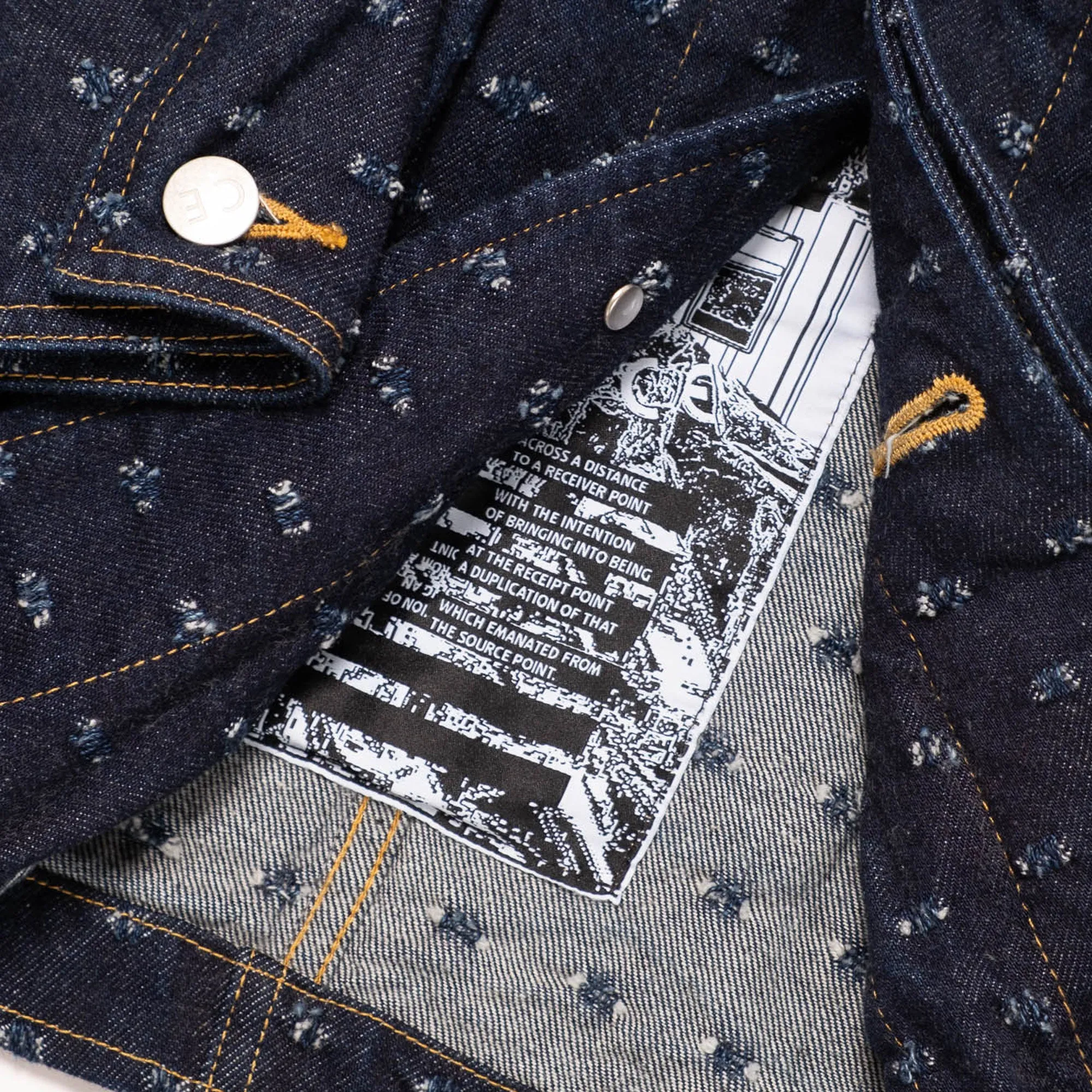 Cav Empt Maj Dam Denim Work Jacket - Indigo