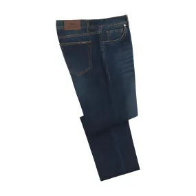  Cesare Attolini Regular-Fit Cotton Jeans in Denim Blue