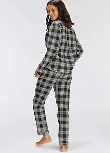 Checked Long Sleeve Pyjama Set by H.I.S | Grattan