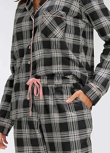 Checked Long Sleeve Pyjama Set by H.I.S | Grattan