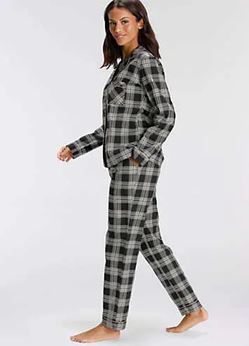 Checked Long Sleeve Pyjama Set by H.I.S | Grattan