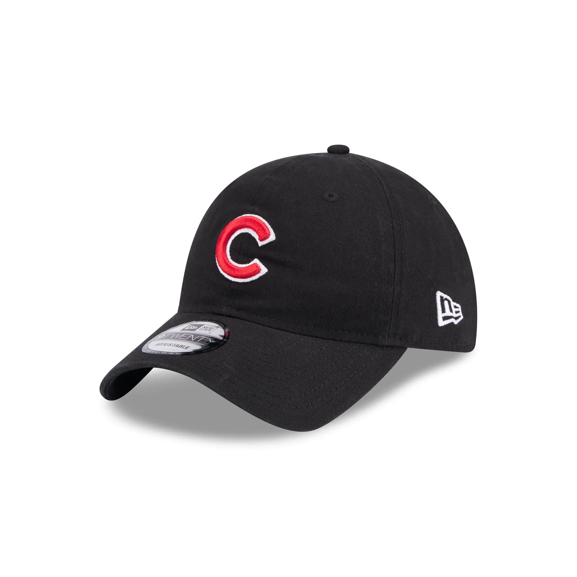 Chicago Cubs Black 9TWENTY Adjustable Hat