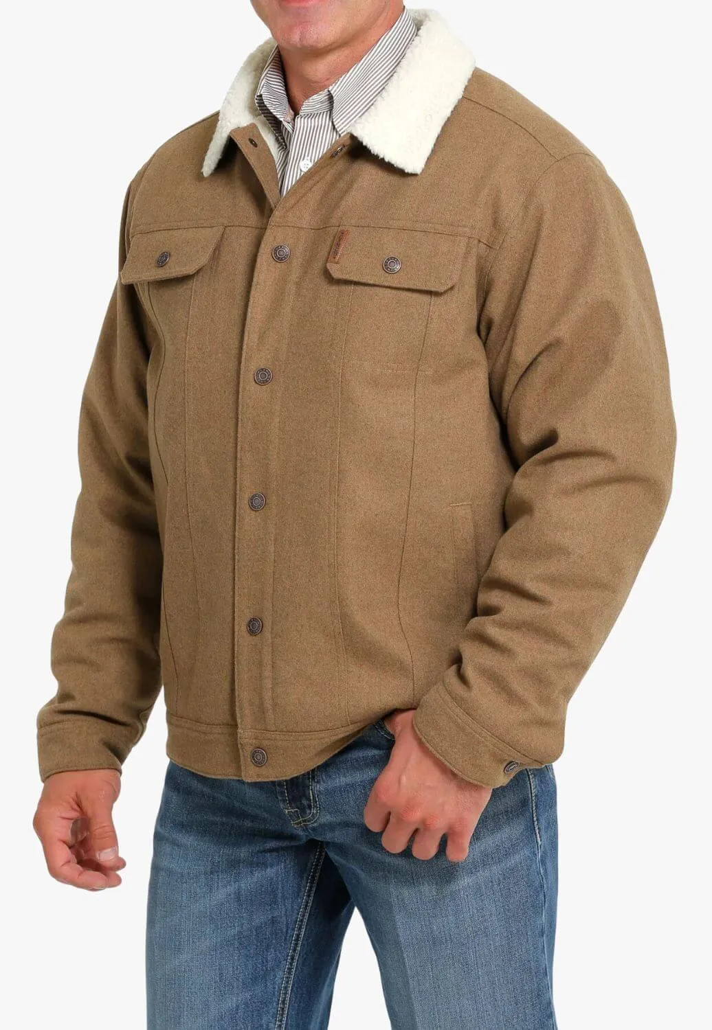 Cinch Mens Wool Sherpa Lines Jacket