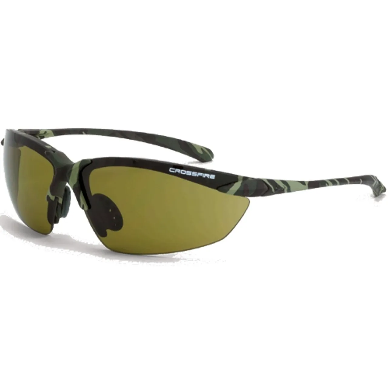 Crossfire Sniper Green Camo Half-Frame HD Green Lens Safety Glasses 91721- Box of 12