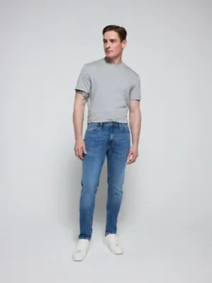 Dark Wash Skinny Fit Jeans With Stretch | Men | George at ASDA