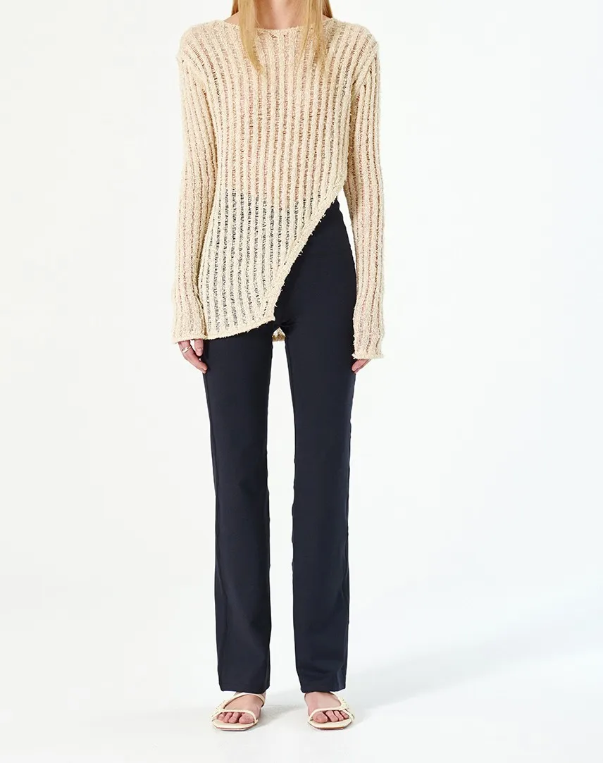 DIAGONAL  |Casual Style Street Style Long Sleeves Plain Party Style