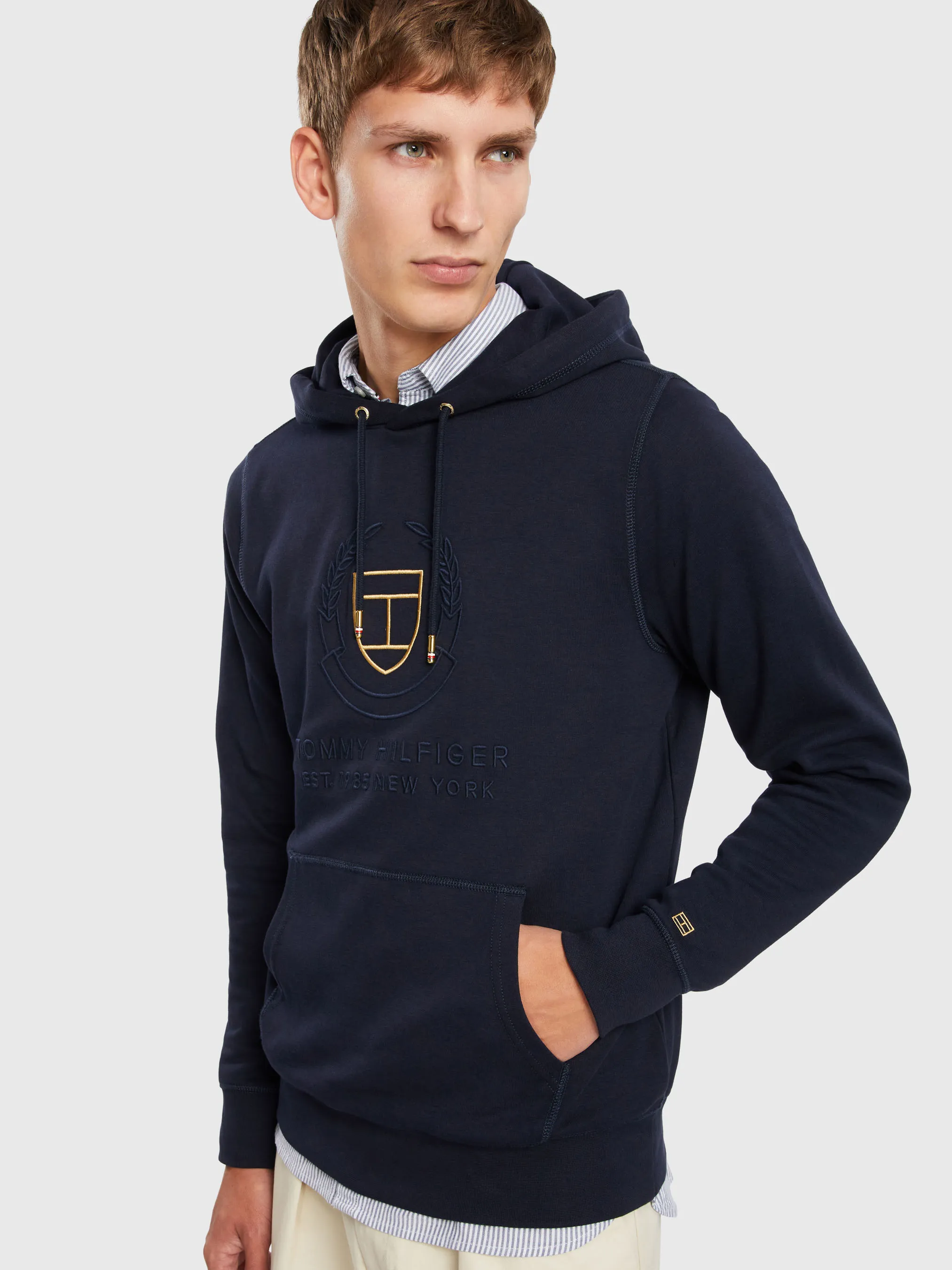 Diwali Tonal Crest Hoodie |Sweatshirts & Hoodies | Tommy Hilfiger