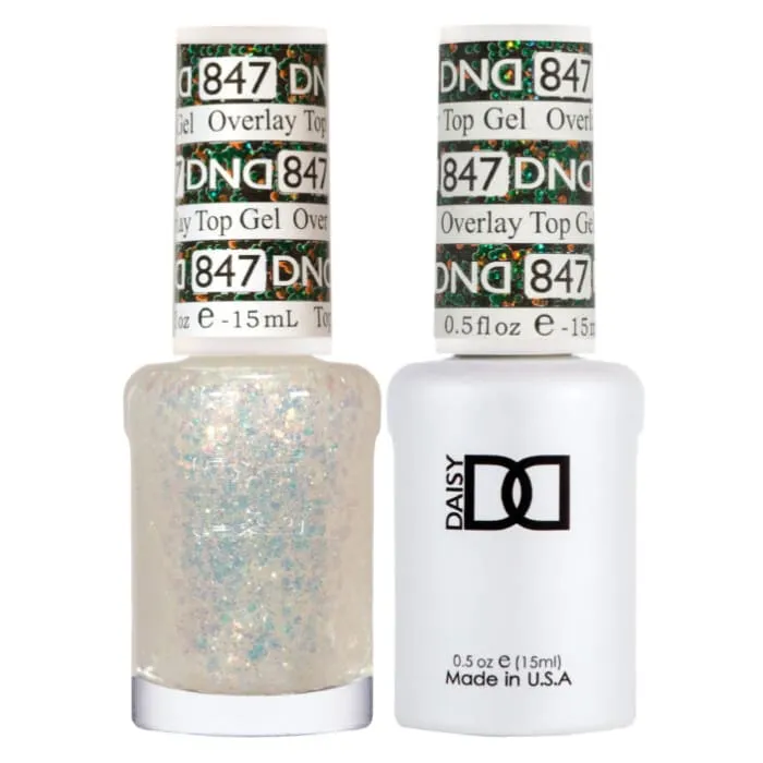 DND Duo Matching Color - OVERLAY GLITTER TOP GELS Collection - 847