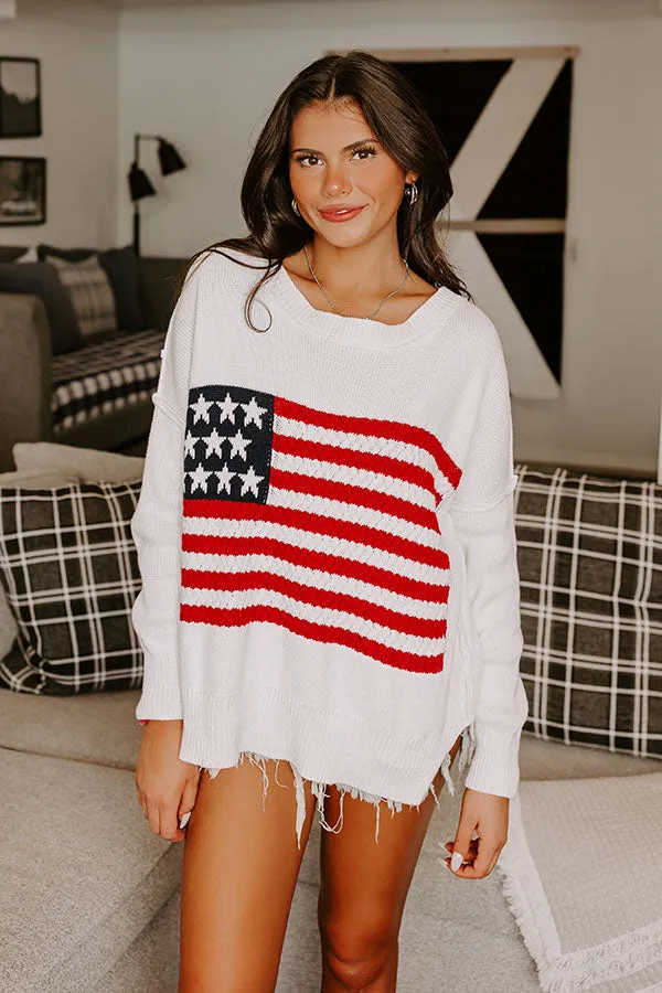 Dreaming In Stars And Stripes Knit Sweater