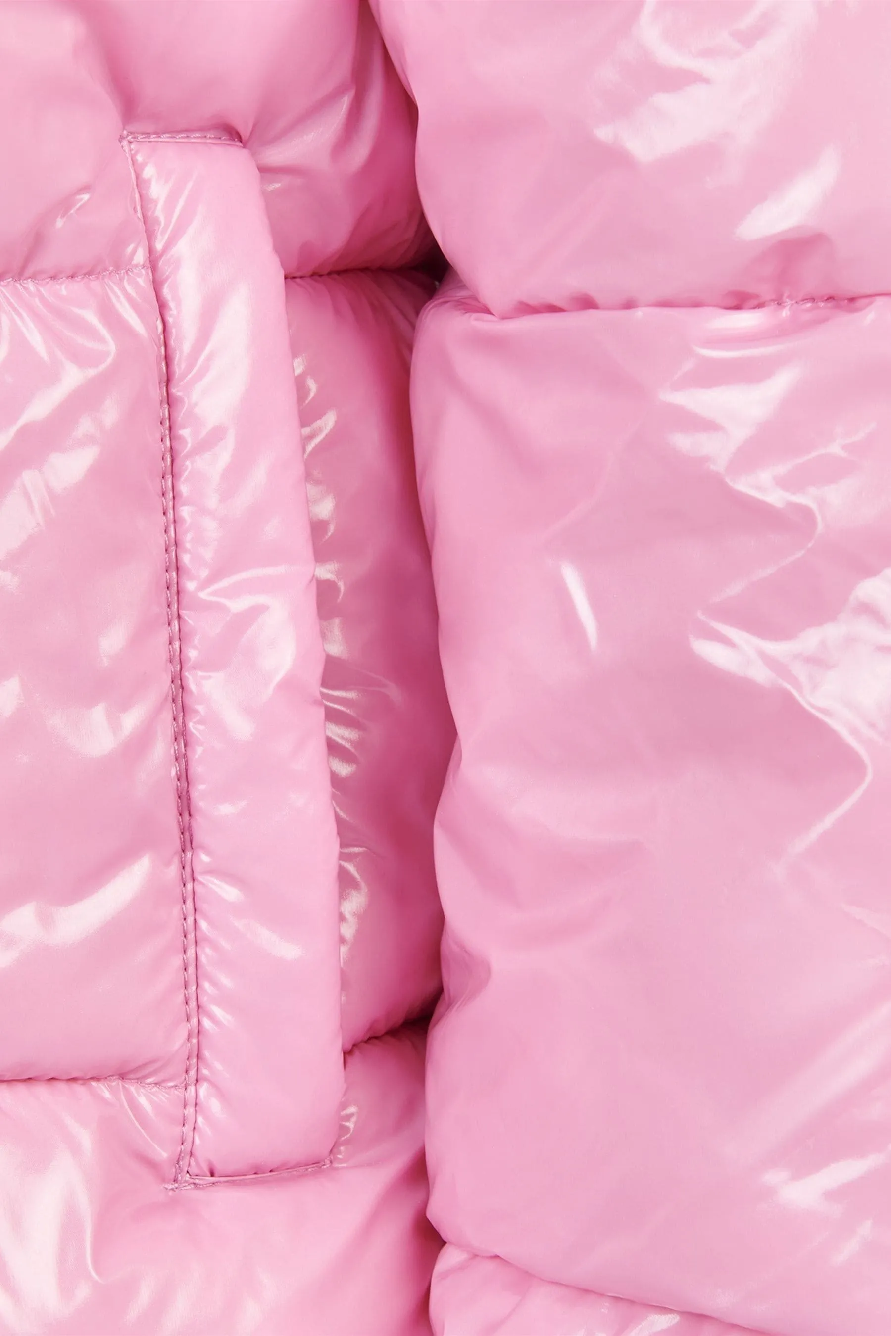 ELLE Pink Logo Puffer Coat