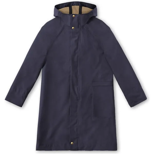 fairechild Women's Harbour Raglan Sleeve Hooded Rain Coat, False Indigo