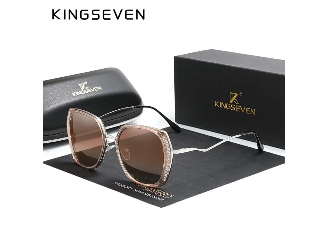 Genuine KINGSEVEN Women's Glasses Luxury Brand Design Sunglasses Gradient Polarized Lens Sun glasses Butterfly Oculos Femin