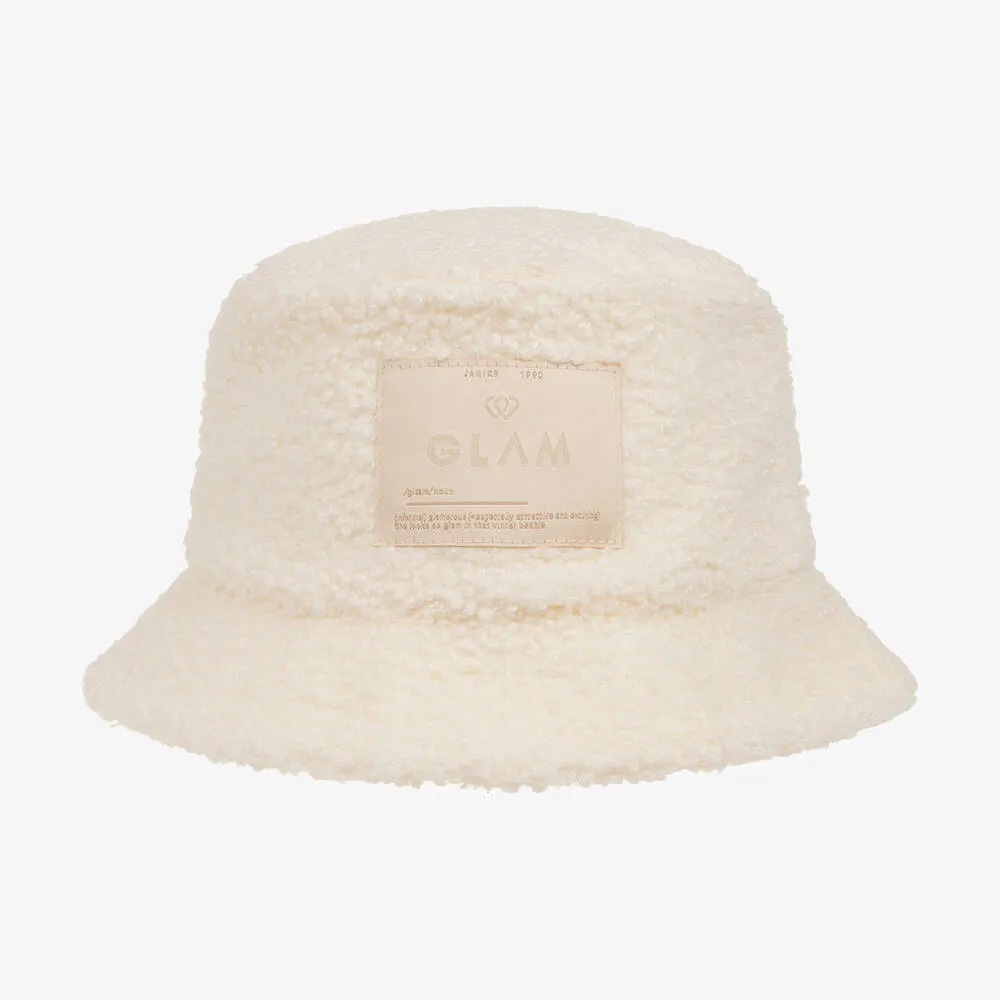 Girls Ivory Bouclé Bucket Hat