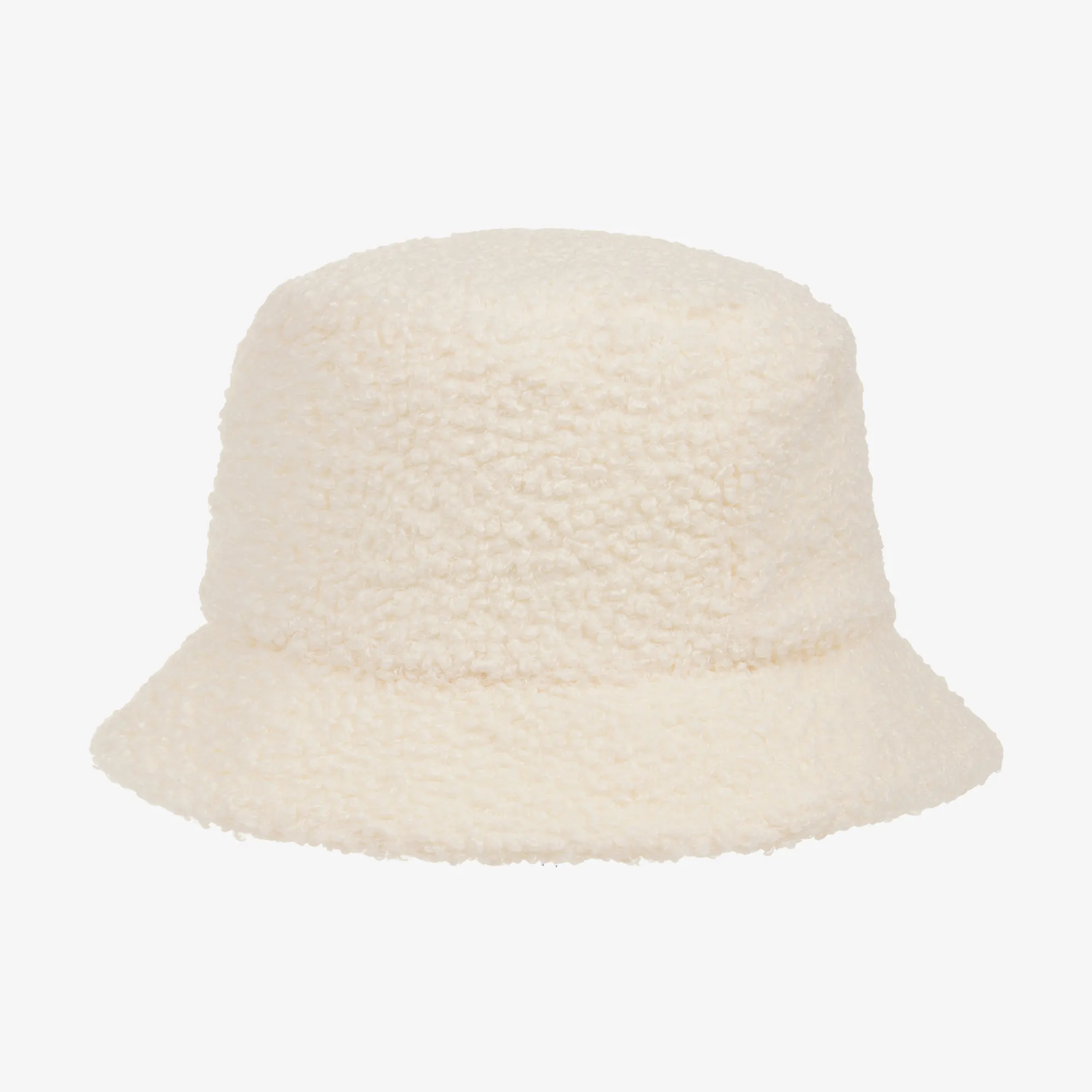 Girls Ivory Bouclé Bucket Hat