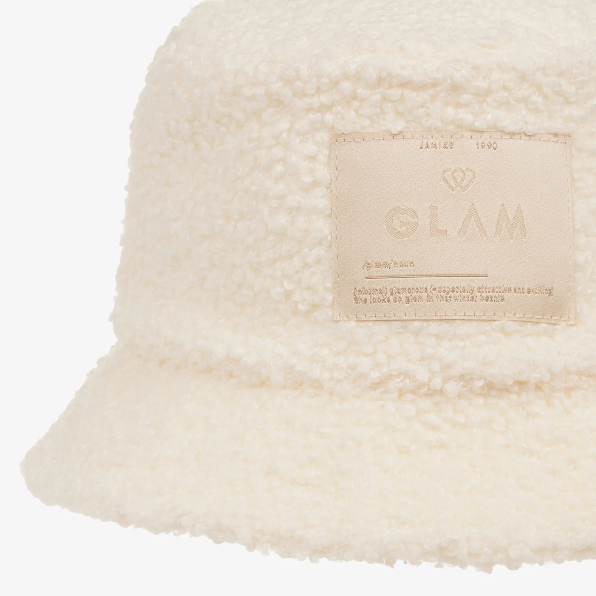 Girls Ivory Bouclé Bucket Hat