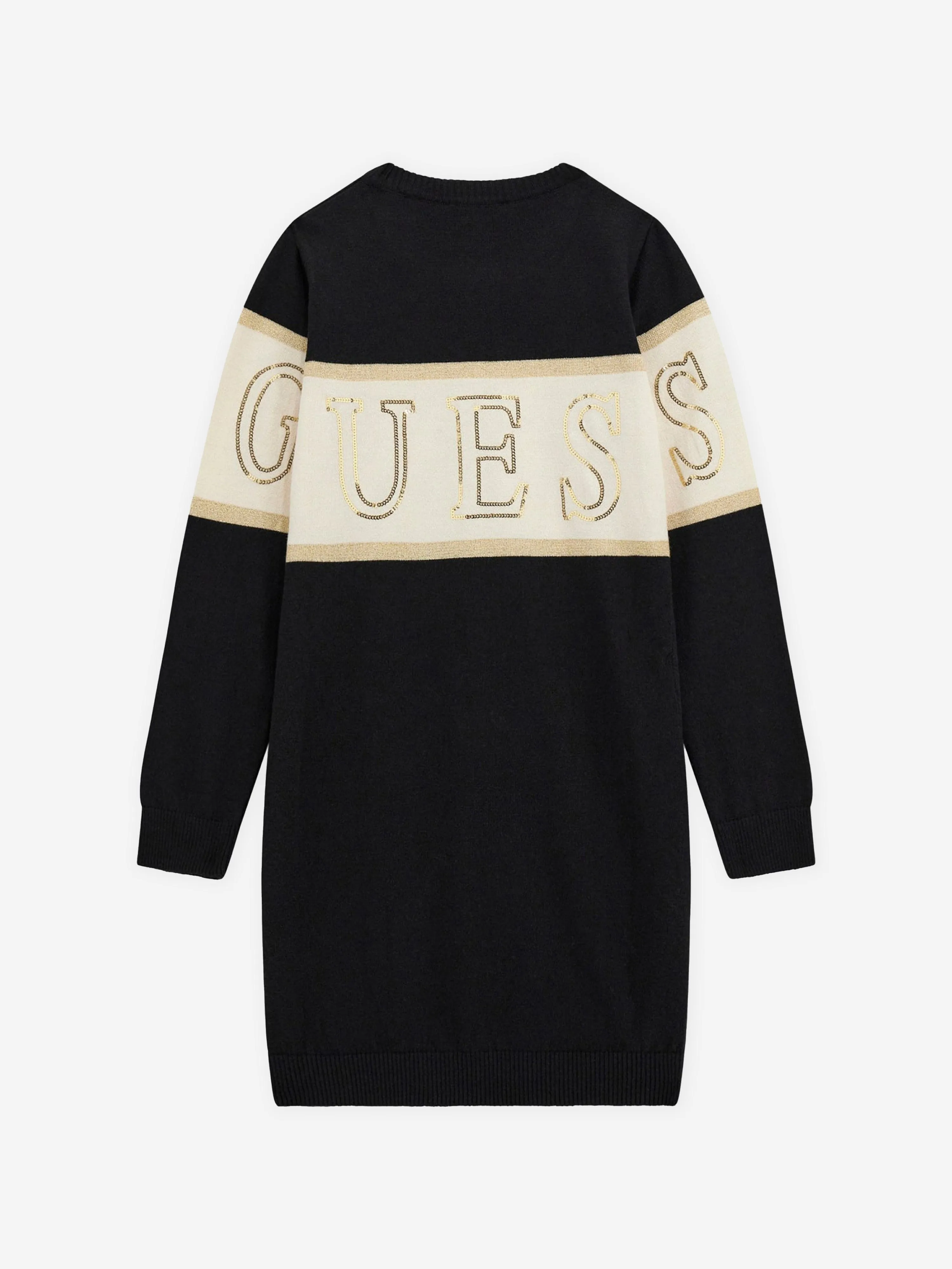 Girls Logo Sweater Dress in Black