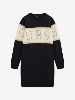 Girls Logo Sweater Dress in Black