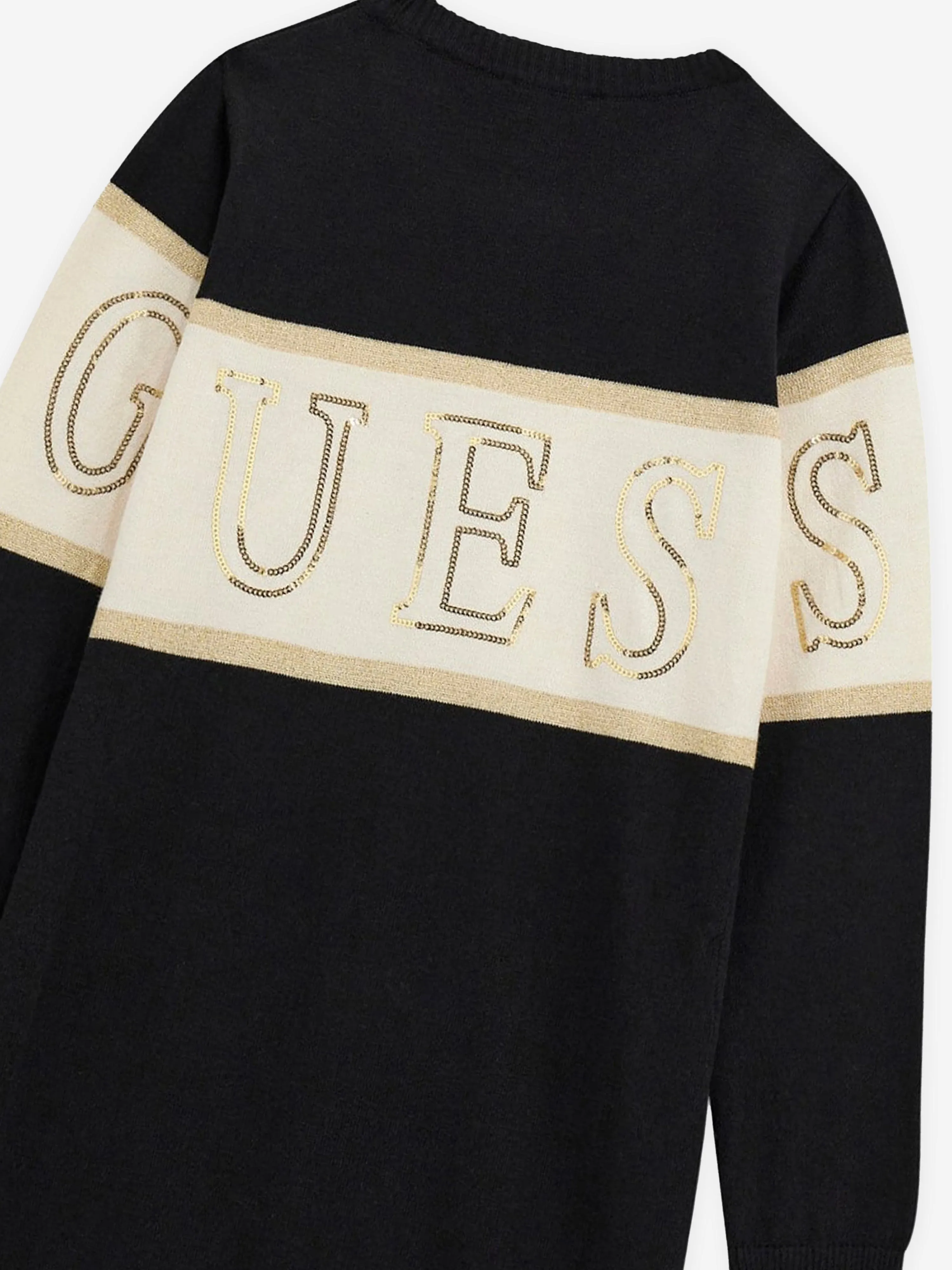 Girls Logo Sweater Dress in Black